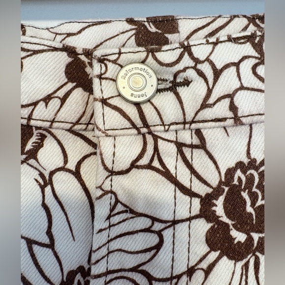 Reformation Sunny floral-print jeans , sz : 4 - Picture 9 of 13